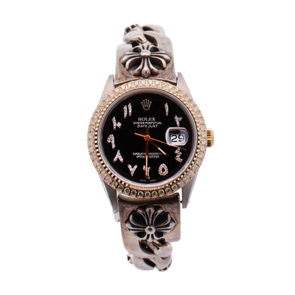 Rolex Datejust Stainless Steel 36mm Custom Arabic Diamond Dial Watch Reference# 1601 - Happy Jewelers Fine Jewelry Lifetime Warranty