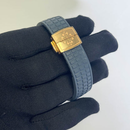 Patek Philippe Aquanuat 38.8mm Blue Dial Watch Ref# 5269R-001