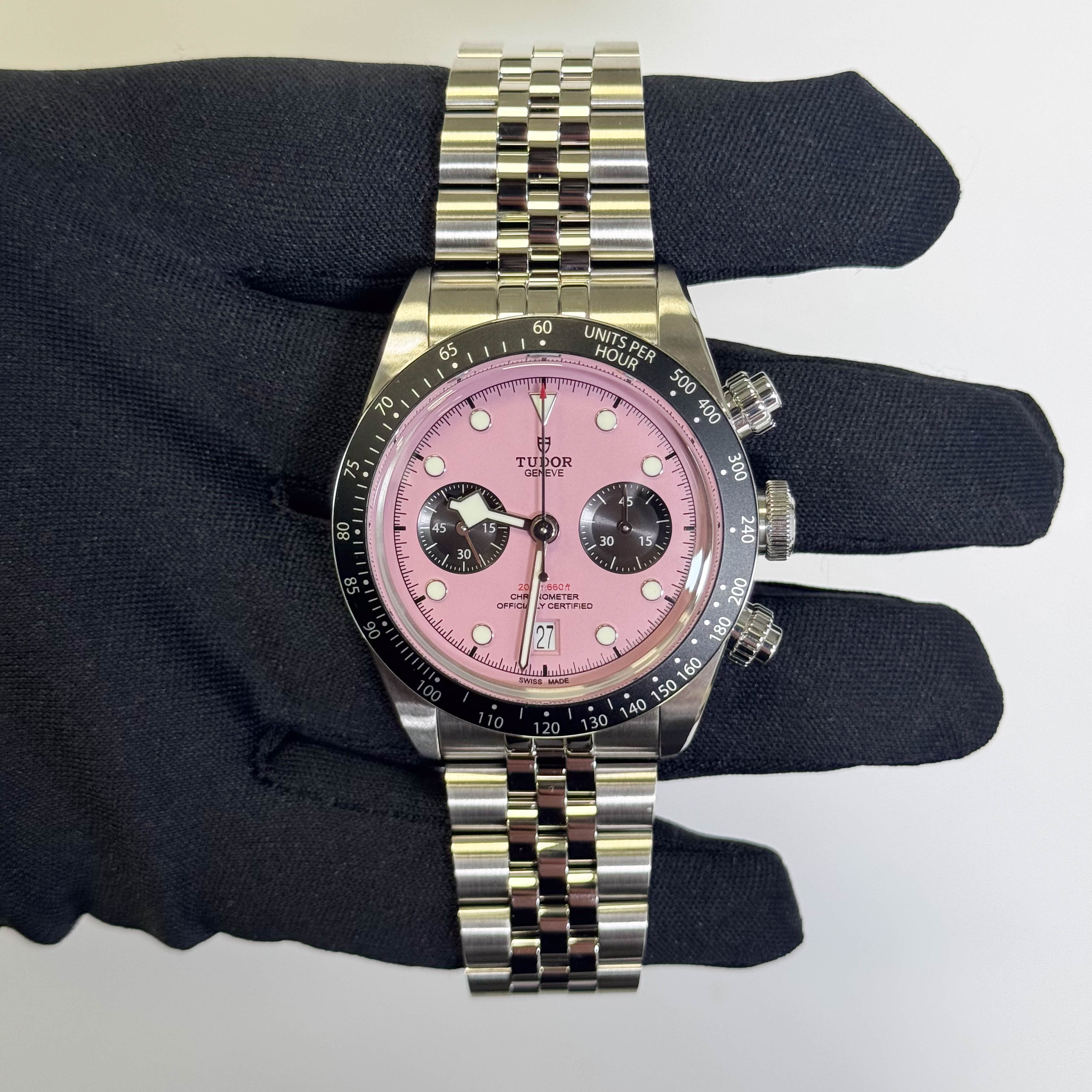 Tudor Black Bay 41mm Pink Dial Watch Ref# 79360N - Happy Jewelers Fine Jewelry Lifetime Warranty