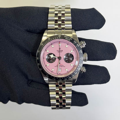 Tudor Black Bay 41mm Pink Dial Watch Ref# 79360N - Happy Jewelers Fine Jewelry Lifetime Warranty