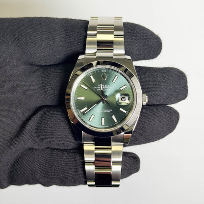 Rolex Datejust 41mm Green Dial Watch Ref# 126300