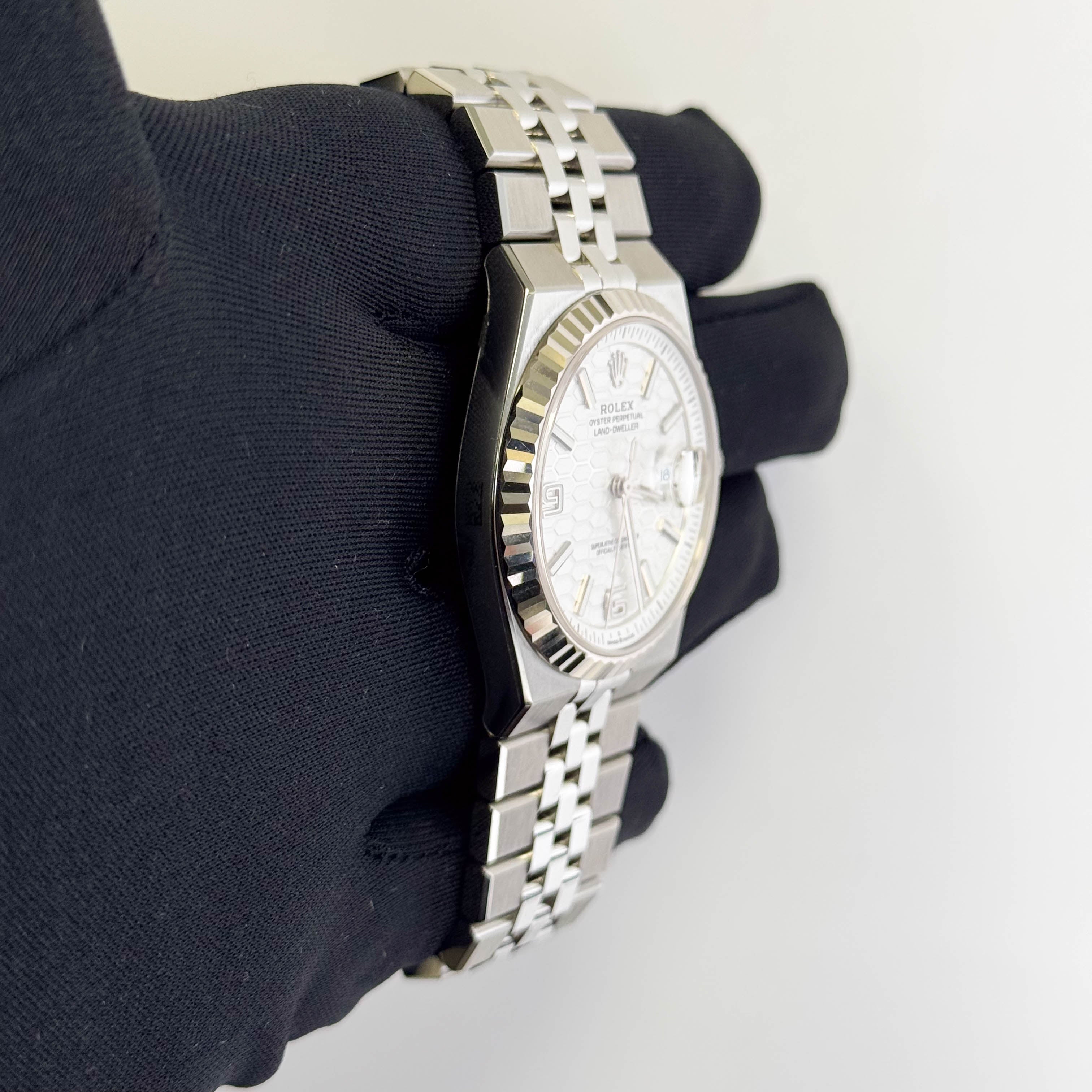 Rolex Land-Dweller 40mm White Dial Watch Ref # 127334 - Happy Jewelers Fine Jewelry Lifetime Warranty