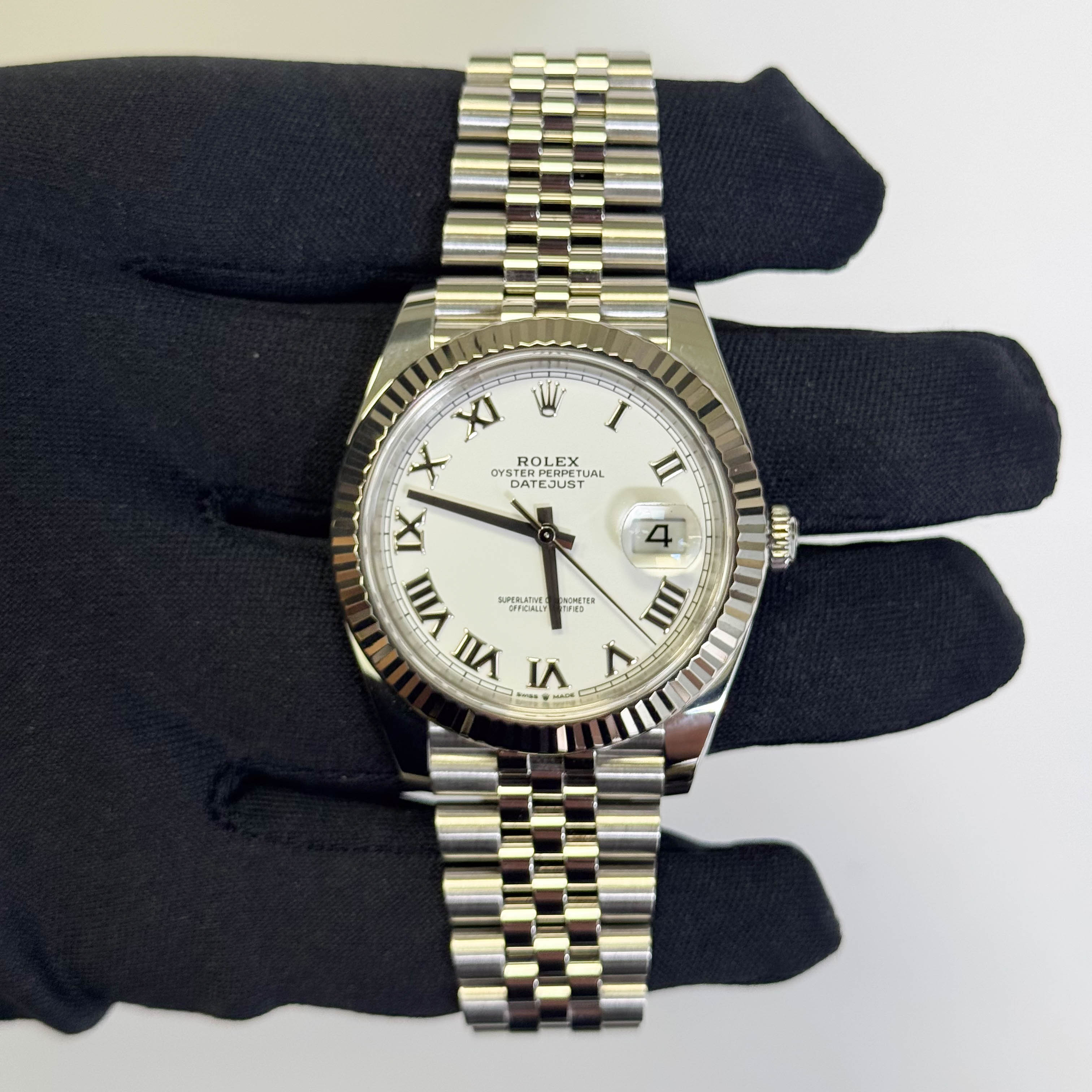 Rolex Datejust 41mm White Dial Watch Ref# 126334