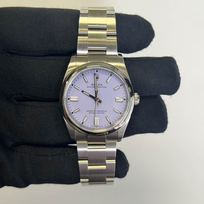 Rolex Oyster Perpetual 36mm Lavender Dial Watch Ref# 126000 - Happy Jewelers Fine Jewelry Lifetime Warranty