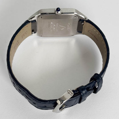 Cartier Santos Dumont Small 27mm Silver Roman Dial Watch Ref# WSSA0023