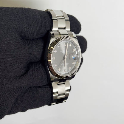 Rolex Datejust 41mm Rhodium Dial Watch Ref# 126334