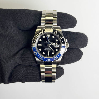 Rolex GMT-Master II "Batman" 40mm Black Dot Dial Watch Ref# 116710BLNR