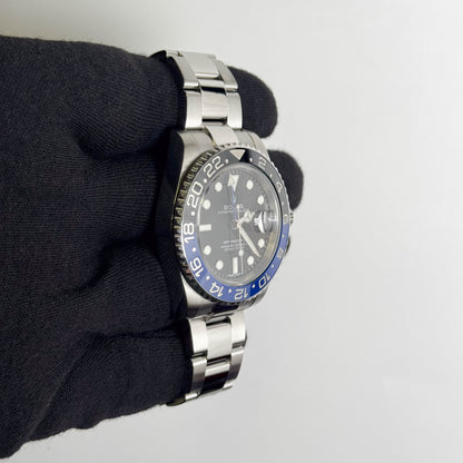 Rolex GMT-Master II "Batman" 40mm Black Dot Dial Watch Ref# 116710BLNR