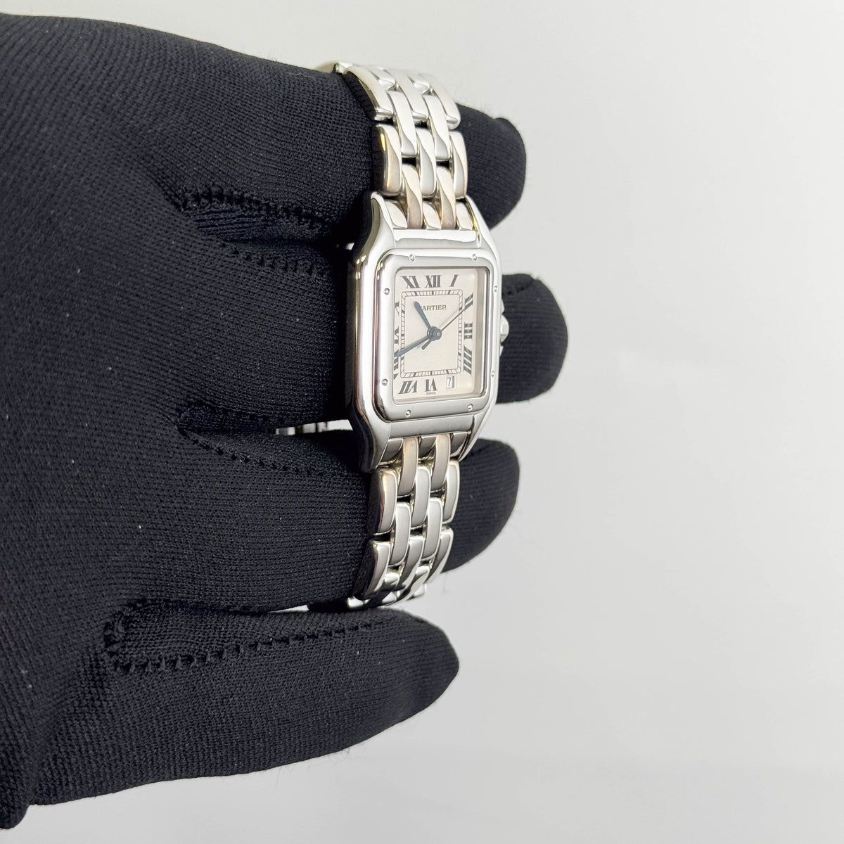 Cartier Panthere White Gold 27mm x 36mm Ivory Roman Dial Watch Ref# 3839