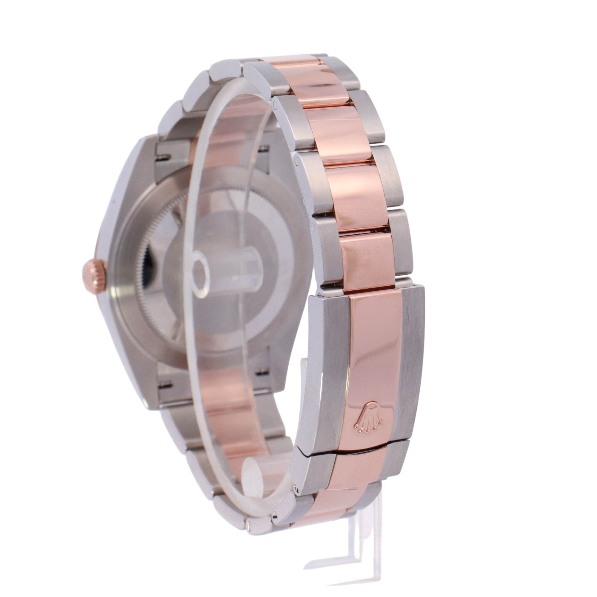 Rolex Datejust Two-Tone Stainless Steel & Rose Gold 41mm Silver Motif Dial Watch Reference# 126301 - Happy Jewelers Fine Jewelry Lifetime Warranty