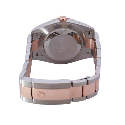 Rolex Datejust Two-Tone Stainless Steel & Rose Gold 41mm Silver Motif Dial Watch Reference# 126301 - Happy Jewelers Fine Jewelry Lifetime Warranty
