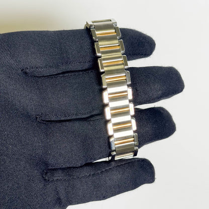 Cartier Tank Two-Tone Yellow Gold & Steel 25x20mm White Dial Watch Ref# W51007Q4 - Happy Jewelers Fine Jewelry Lifetime Warranty