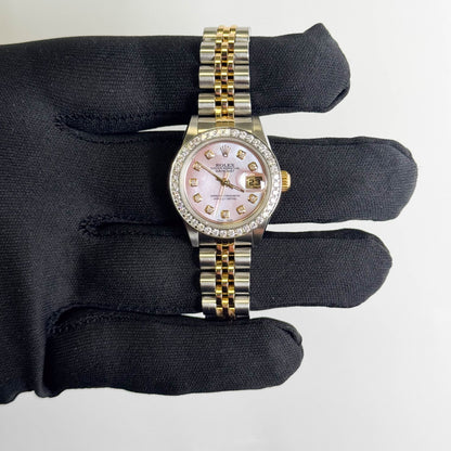 Rolex Datejust 26mm Pink MOP Dial Watch Ref# 69173 - Happy Jewelers Fine Jewelry Lifetime Warranty