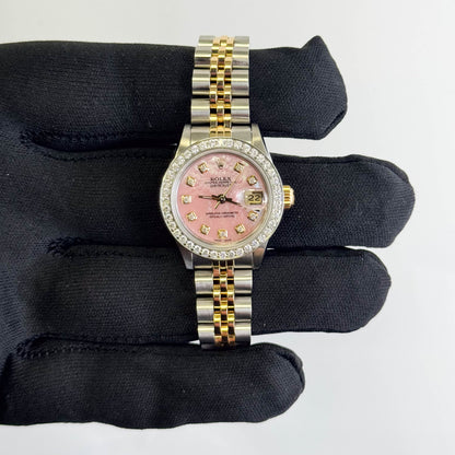 Rolex Datejust 26mm Pink MOP Dial Watch Ref# 69173 - Happy Jewelers Fine Jewelry Lifetime Warranty
