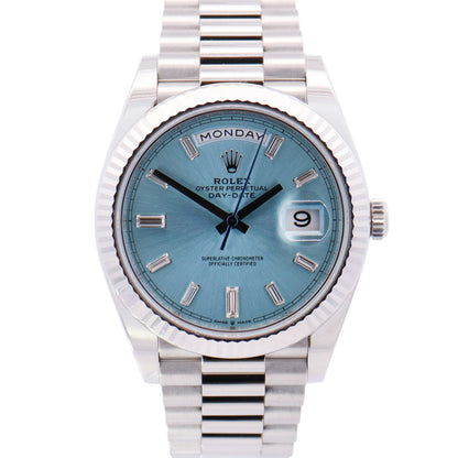 Rolex Day-Date 40mm Blue Dial Watch Ref# 228236 - Happy Jewelers Fine Jewelry Lifetime Warranty