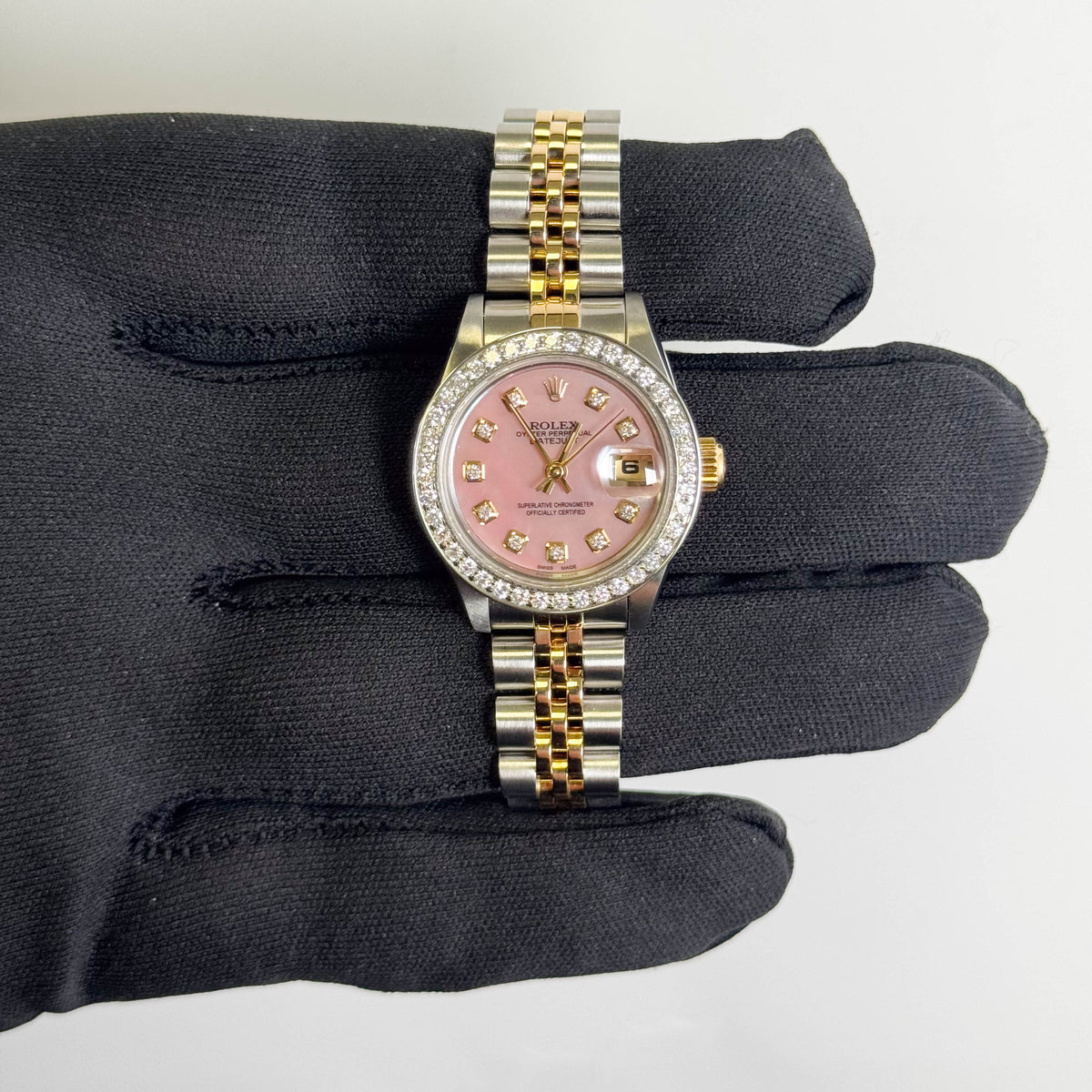 Rolex Datejust 26mm Pink MOP Dial Watch Ref# 69173 - Happy Jewelers Fine Jewelry Lifetime Warranty