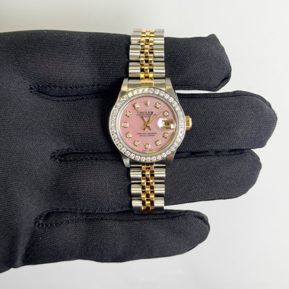 Rolex Datejust 26mm Pink MOP Dial Watch Ref# 69173 - Happy Jewelers Fine Jewelry Lifetime Warranty