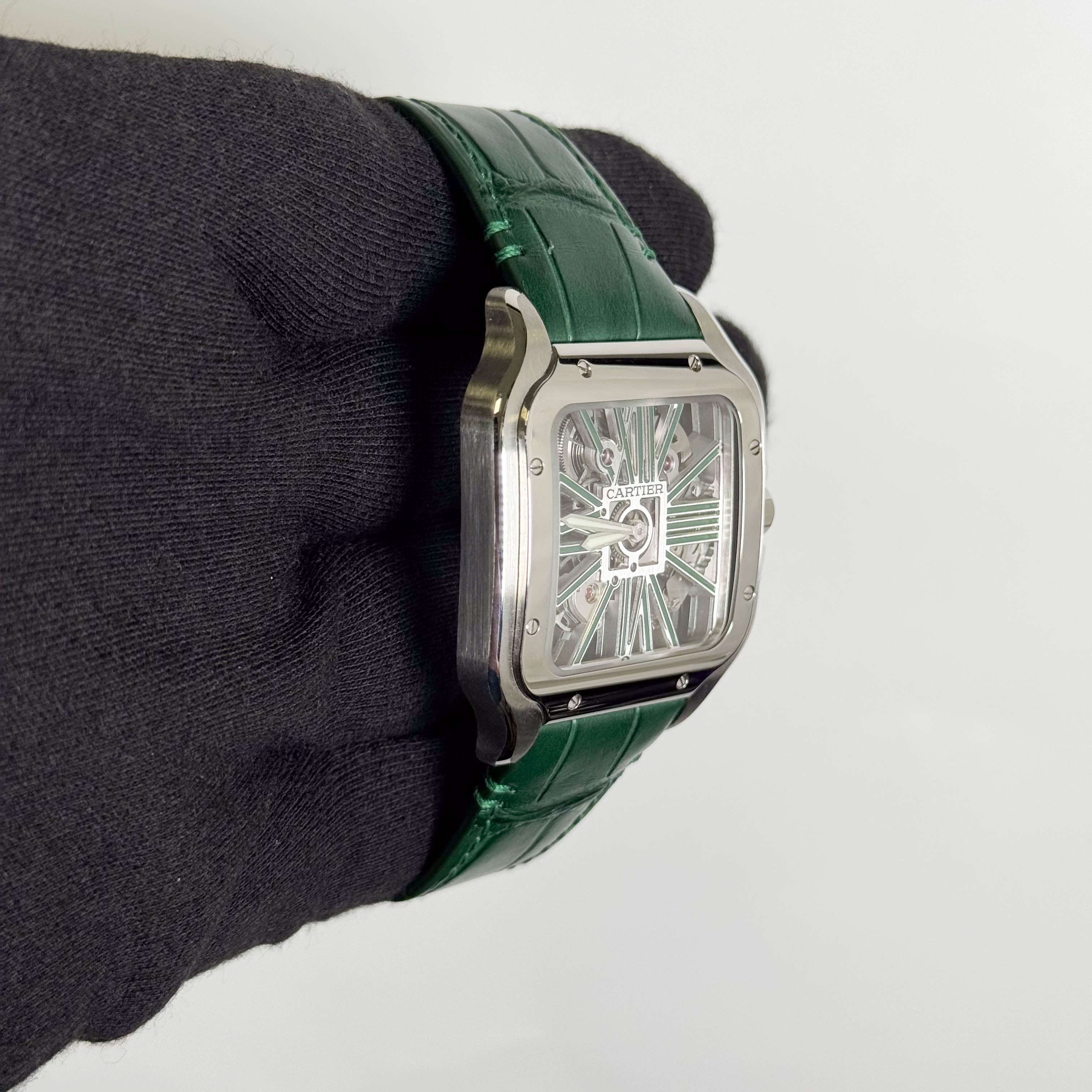 Cartier Santos De Cartier Skeleton Large 39.8mm Skeleton Dial Watch Ref# WHSA0028