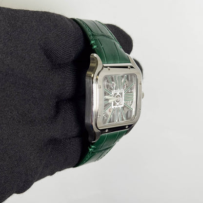 Cartier Santos De Cartier Skeleton Large 39.8mm Skeleton Dial Watch Ref# WHSA0028