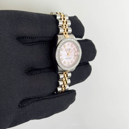Rolex Datejust 26mm Pink MOP Dial Watch Ref# 69173 - Happy Jewelers Fine Jewelry Lifetime Warranty