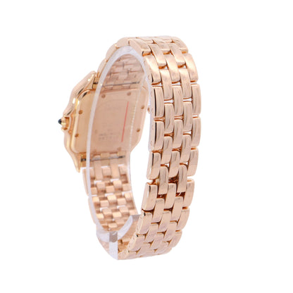Cartier Panthere Yellow Gold 28mm Off White Roman Dial Watch Reference# 887968 - Happy Jewelers Fine Jewelry Lifetime Warranty
