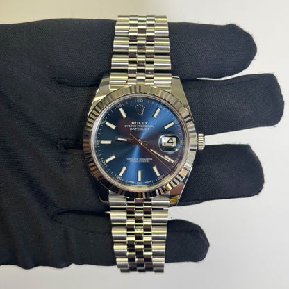 Rolex Datejust 41mm Blue Dial Watch Ref# 126334 - Happy Jewelers Fine Jewelry Lifetime Warranty