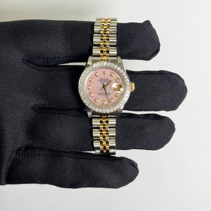Rolex Datejust 26mm Pink MOP Dial Watch Ref# 69173 - Happy Jewelers Fine Jewelry Lifetime Warranty