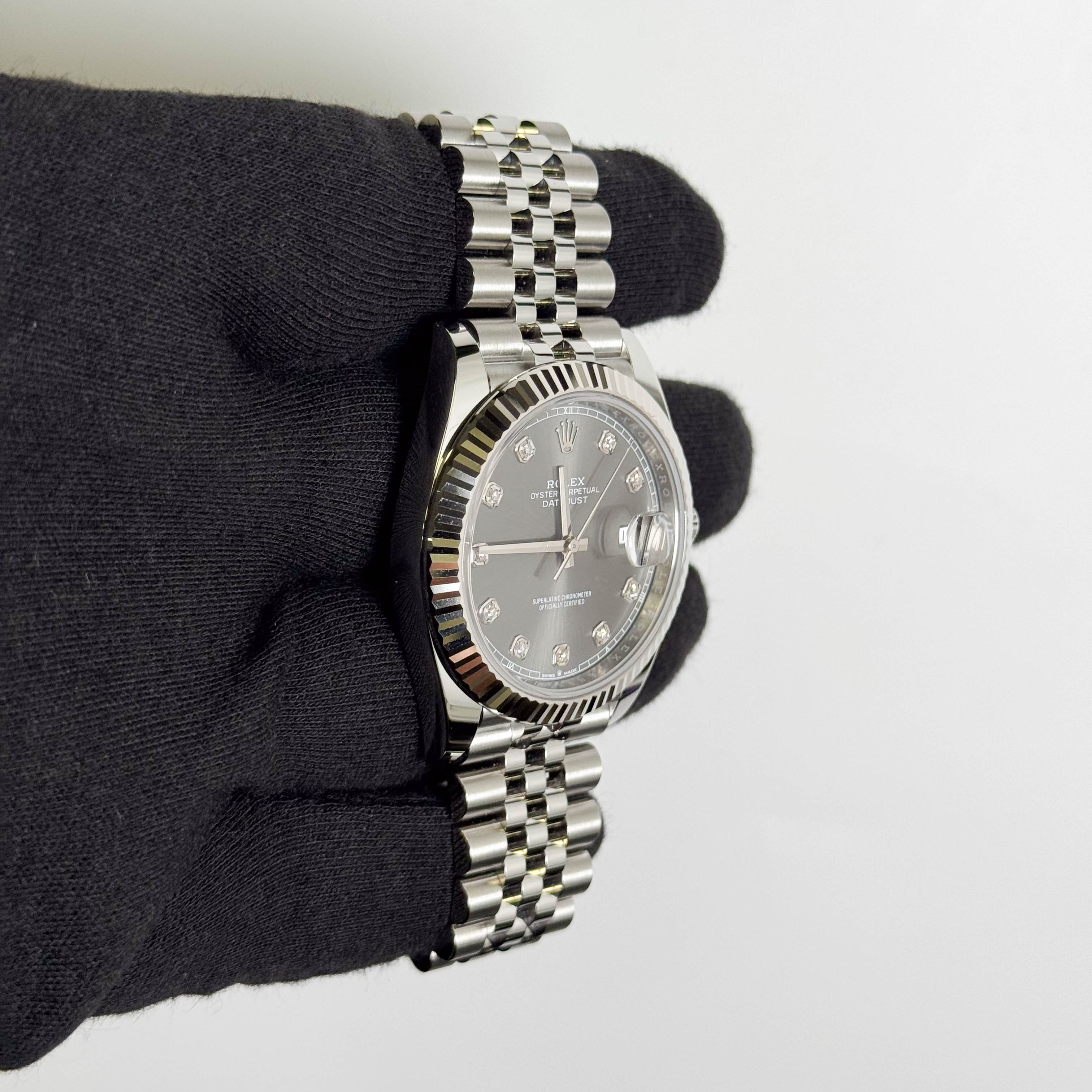 Rolex Datejust 41mm Rhodium Dial Watch Ref# 126334