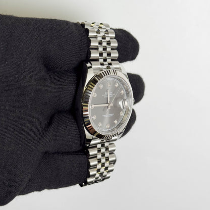 Rolex Datejust 41mm Rhodium Dial Watch Ref# 126334