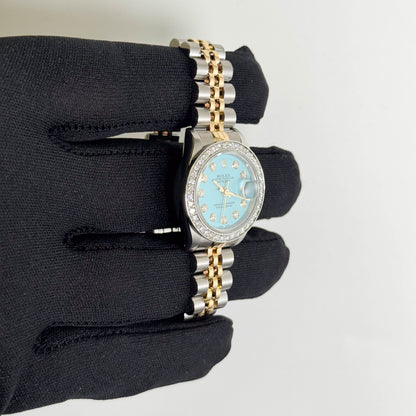 Rolex Datejust 26mm Turquoise Dial Watch Ref# 69173 - Happy Jewelers Fine Jewelry Lifetime Warranty