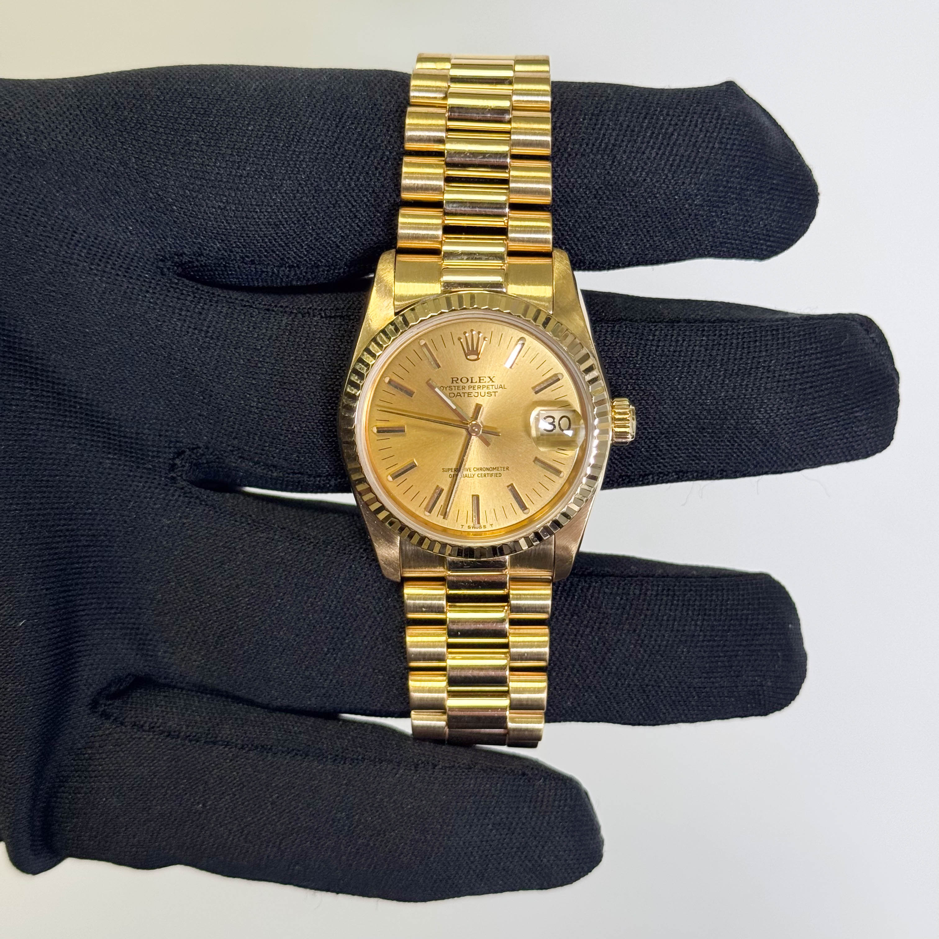 Rolex Datejust 31mm Champagne Dial Watch Ref# 68278 - Happy Jewelers Fine Jewelry Lifetime Warranty