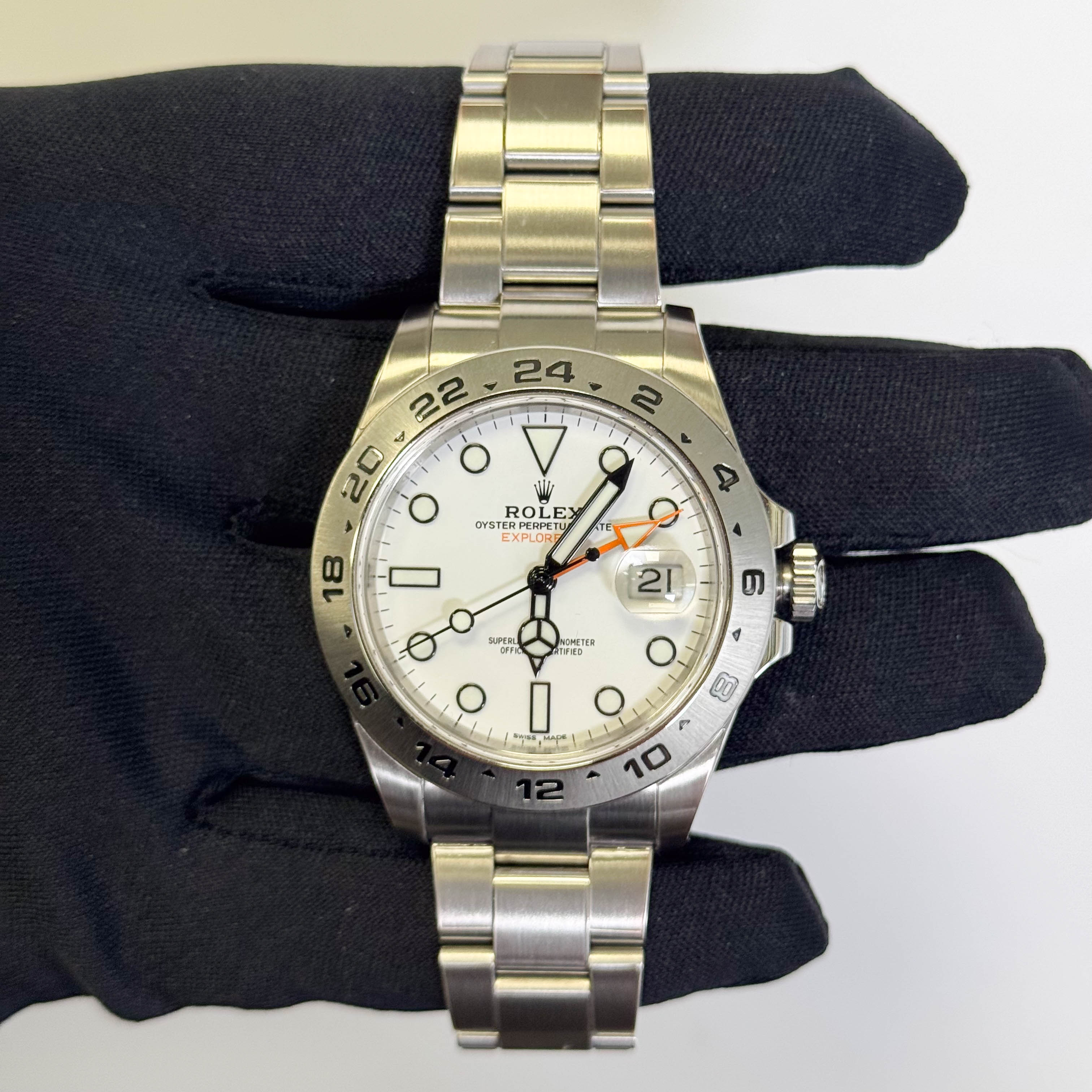 Rolex Explorer II 42mm White Dial Watch Ref# 216570