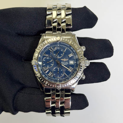 Breitling Crosswind 43mm Blue Dial Watch Ref# A13055 - Happy Jewelers Fine Jewelry Lifetime Warranty