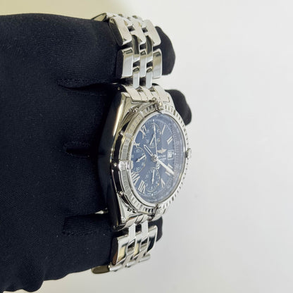 Breitling Crosswind 43mm Blue Dial Watch Ref# A13055 - Happy Jewelers Fine Jewelry Lifetime Warranty