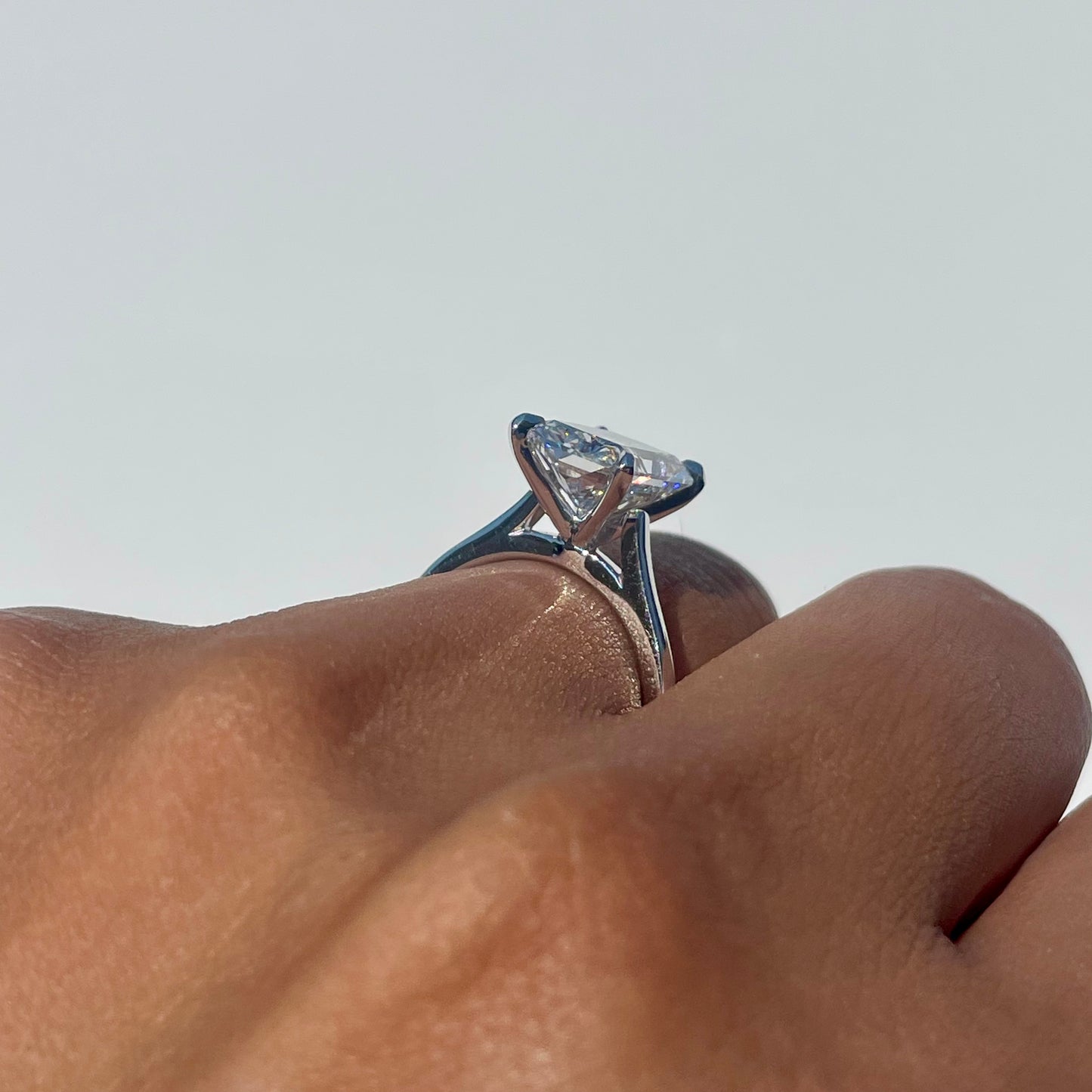 4.03 Radiant Lab Diamond Engagement Ring