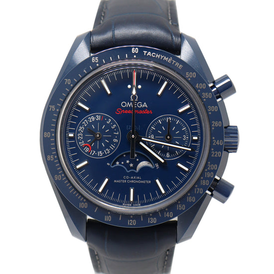 Omega Mens Speedmaster Blue Ceramic Blue Chronograph Dial Watch Reference# 304.93.44.52.03.001 - Happy Jewelers Fine Jewelry Lifetime Warranty