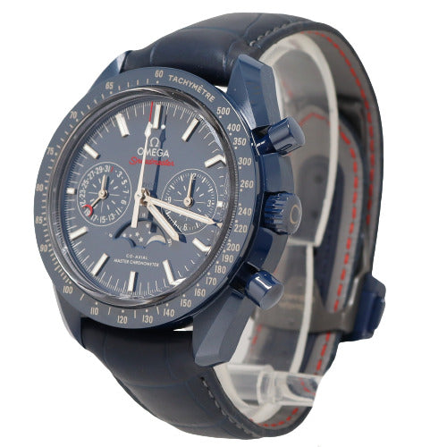 Omega Mens Speedmaster Blue Ceramic Blue Chronograph Dial Watch Reference# 304.93.44.52.03.001 - Happy Jewelers Fine Jewelry Lifetime Warranty