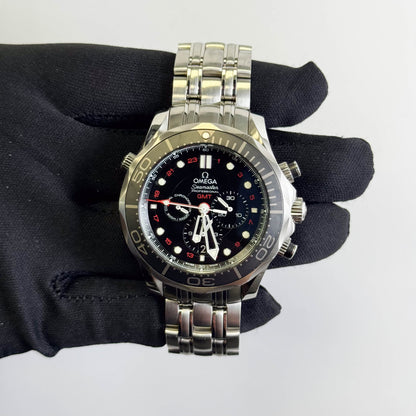 Omega Seamaster 44mm Black Chronograph Dial Watch Ref# 212.30.44.52.01.001