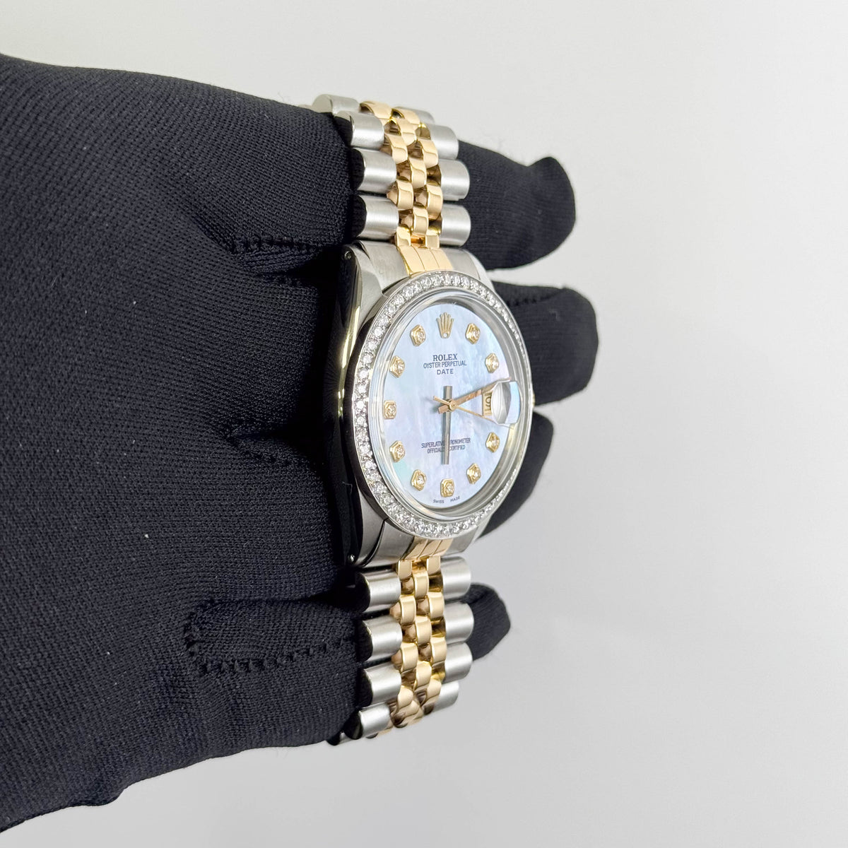 Rolex Datejust 36mm MOP Dial Watch Ref# 1601 - Happy Jewelers Fine Jewelry Lifetime Warranty