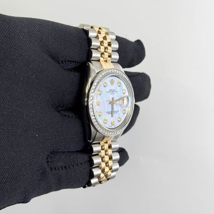 Rolex Datejust 36mm MOP Dial Watch Ref# 1601 - Happy Jewelers Fine Jewelry Lifetime Warranty