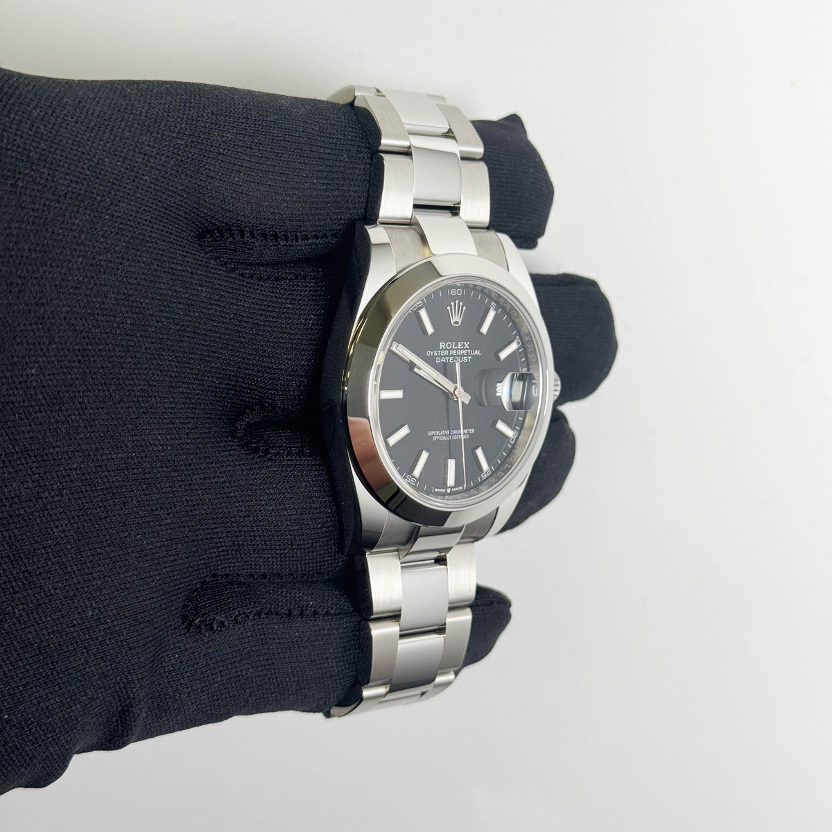 Rolex Datejust 41mm Black Dial Watch Ref# 126300 - Happy Jewelers Fine Jewelry Lifetime Warranty