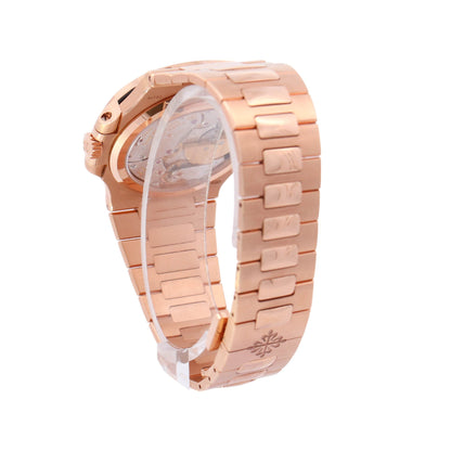 Patek Philippe Nautilus Rose Gold 40mm Brown Perpetual Calendar Stick Dial Watch Reference# 5712/1R-001 - Happy Jewelers Fine Jewelry Lifetime Warranty