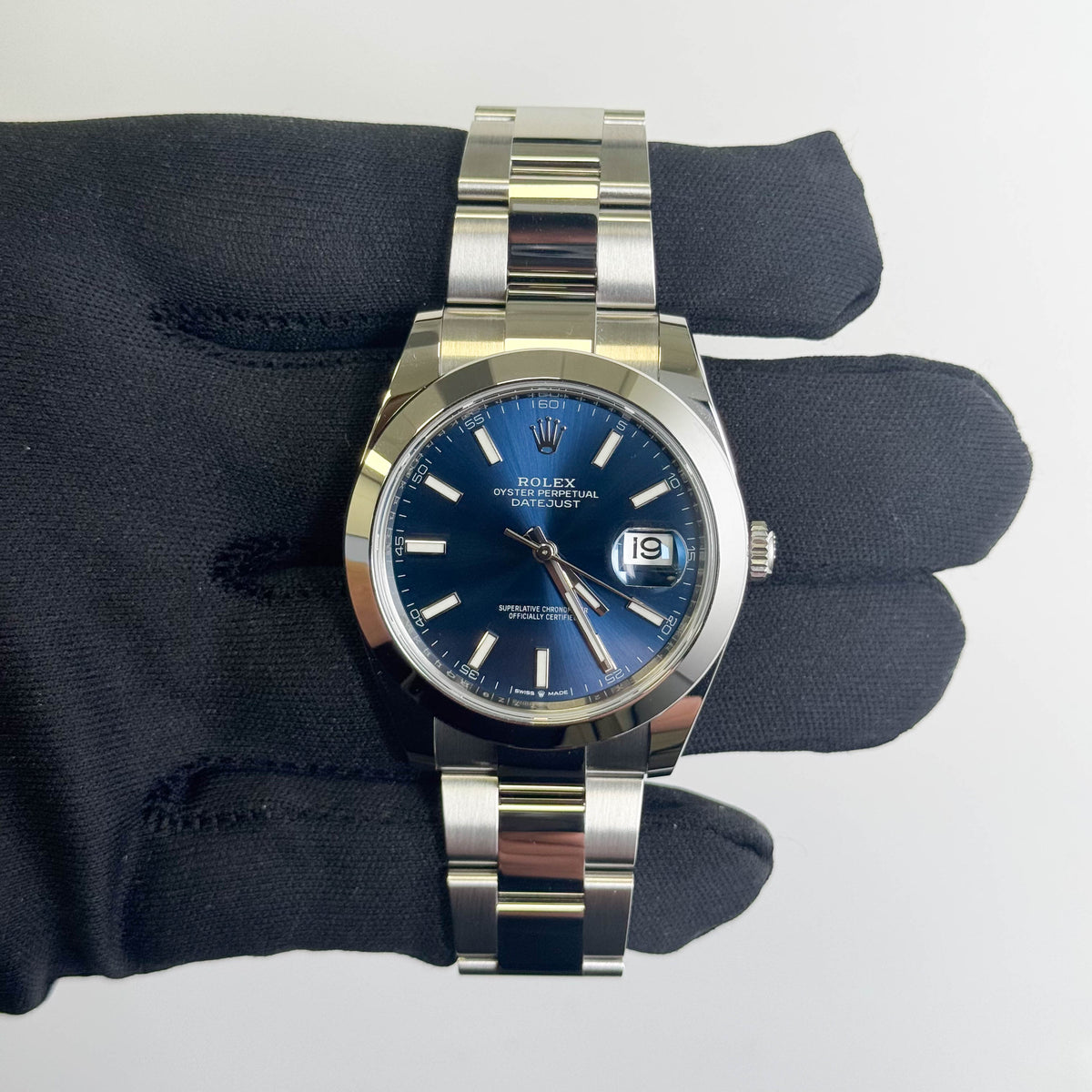 Rolex Datejust 41mm Blue Dial Watch Ref# 126300 - Happy Jewelers Fine Jewelry Lifetime Warranty