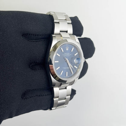 Rolex Datejust 41mm Blue Dial Watch Ref# 126300 - Happy Jewelers Fine Jewelry Lifetime Warranty