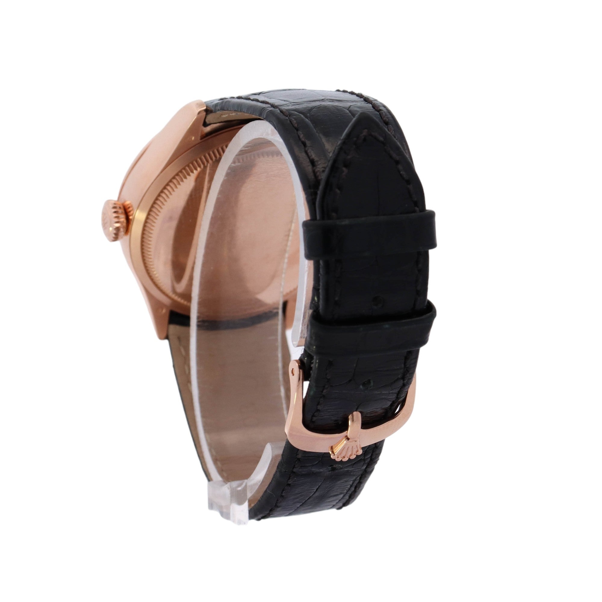 Rolex Cellini Rose Gold 39mm Silver Stick Dial Watch Reference# 50525 - Happy Jewelers Fine Jewelry Lifetime Warranty