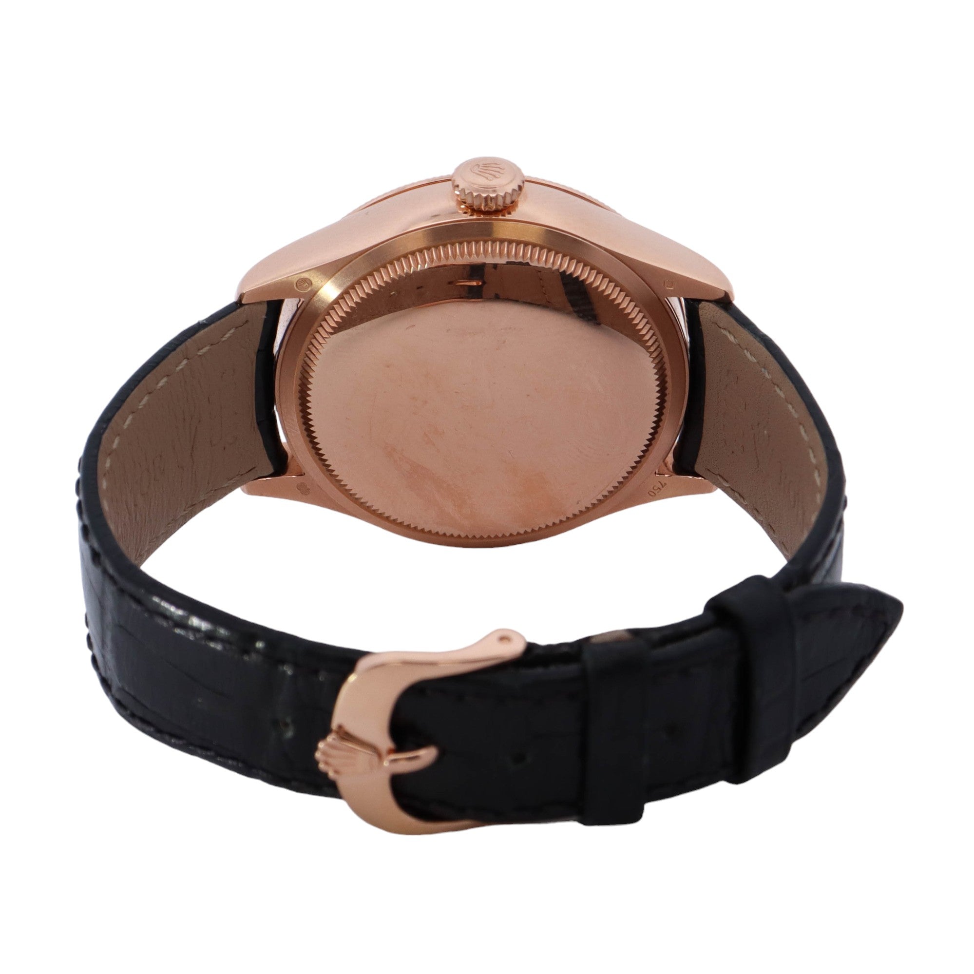 Rolex Cellini Rose Gold 39mm Silver Stick Dial Watch Reference# 50525 - Happy Jewelers Fine Jewelry Lifetime Warranty