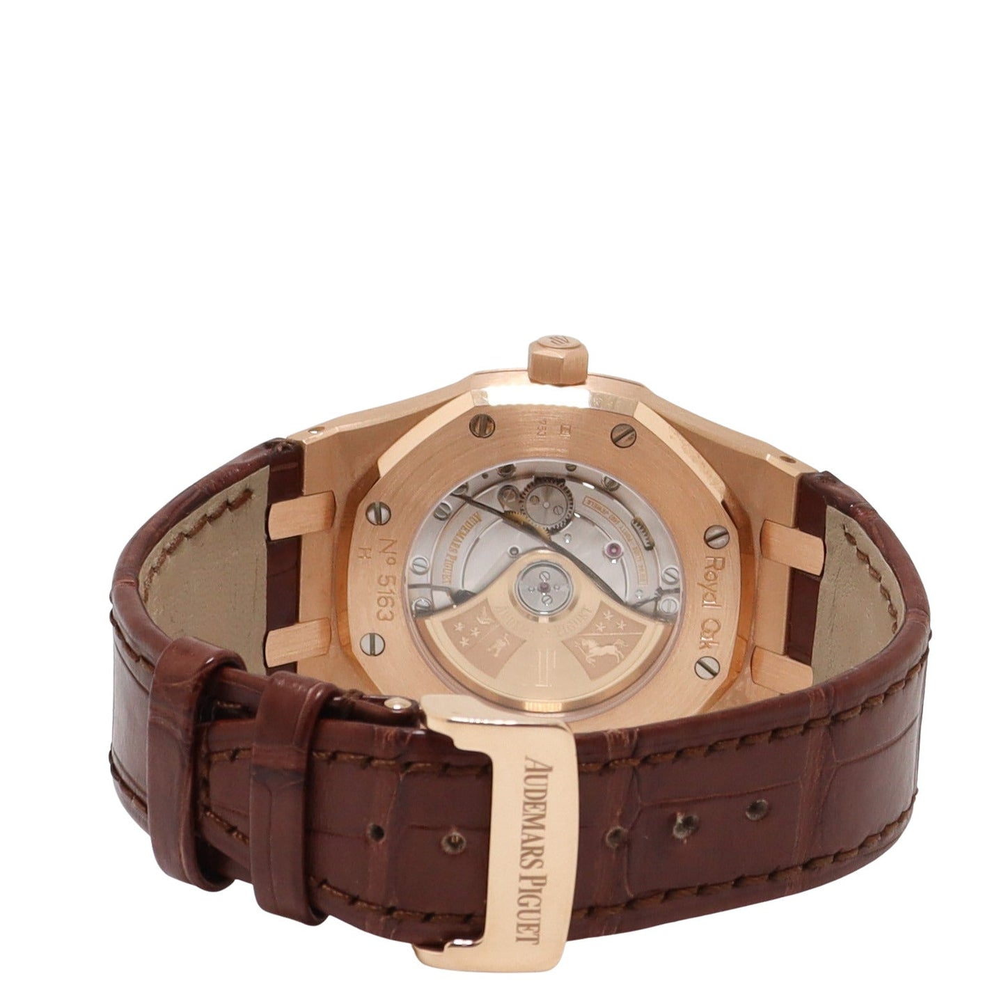 Audemars Piguet Men's Royal Oak Rose Gold 39mm White Grande Tapisserie Dial Watch Reference# 15300OR.OO.D088CR.02 - Happy Jewelers Fine Jewelry Lifetime Warranty