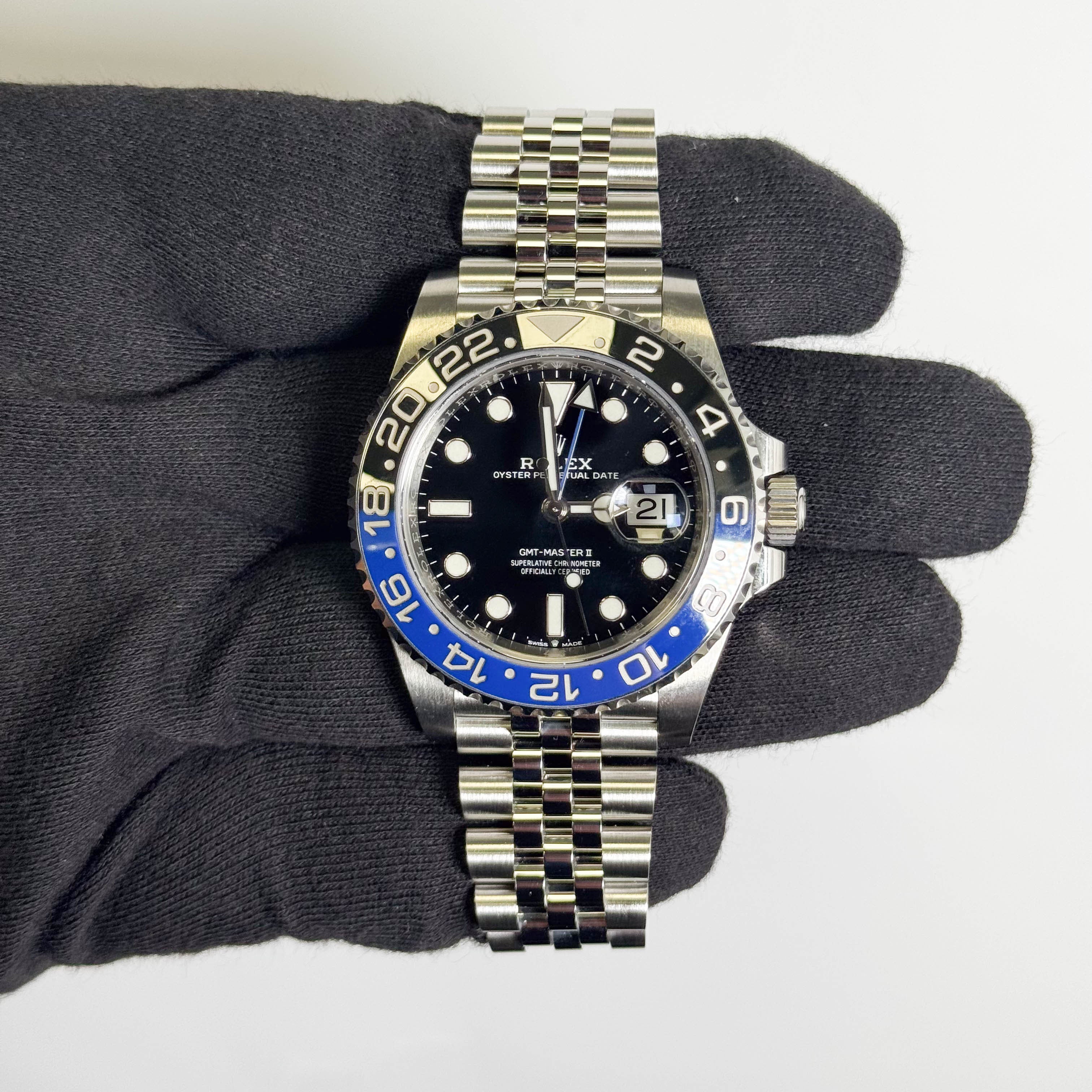 Rolex GMT-Master II "Batgirl" 40mm Black Dial Watch Ref# 126710BLNR