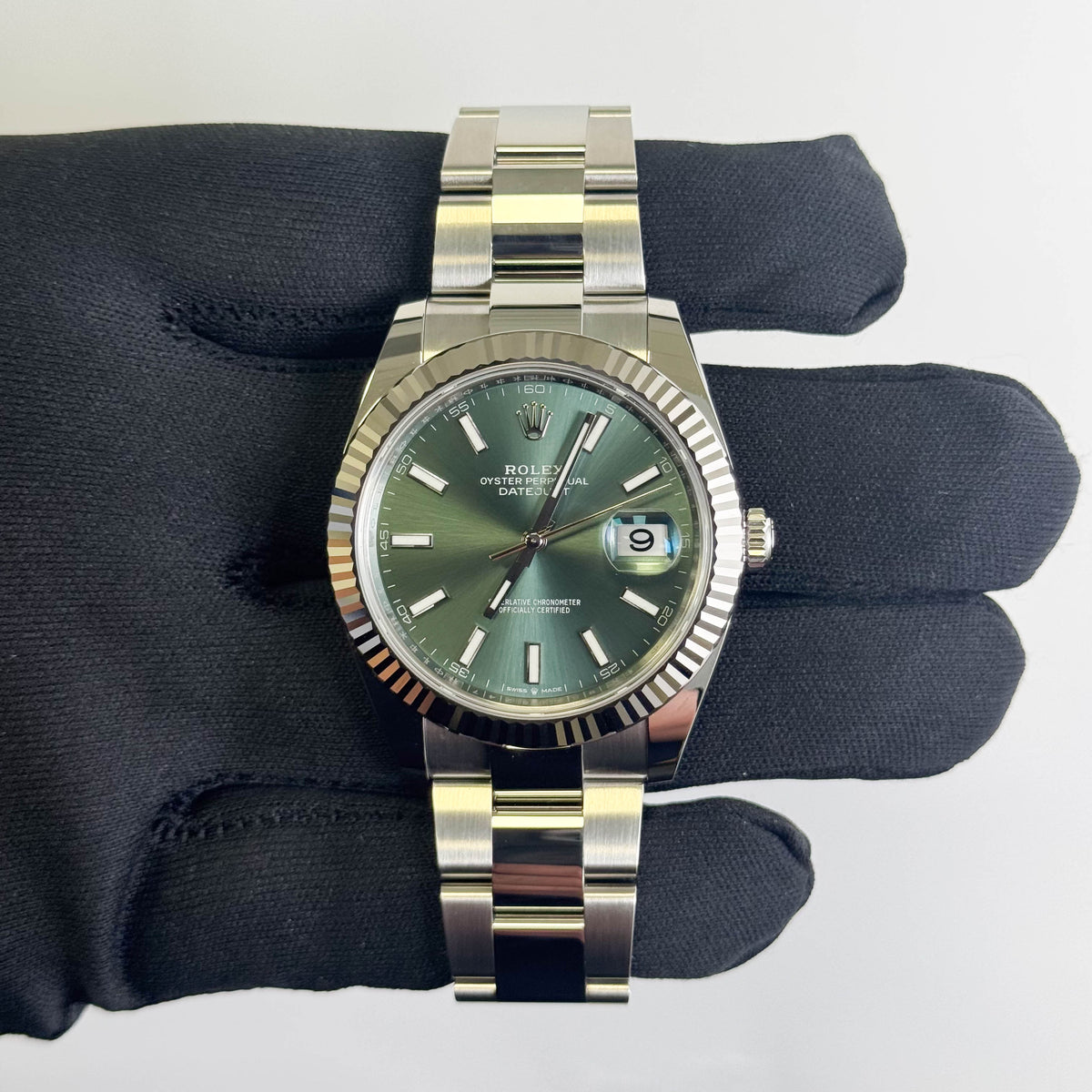 Rolex Datejust 41mm Green Dial Watch Ref# 126334 - Happy Jewelers Fine Jewelry Lifetime Warranty