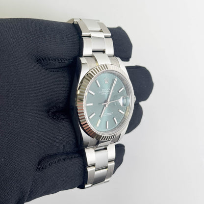 Rolex Datejust 41mm Green Dial Watch Ref# 126334 - Happy Jewelers Fine Jewelry Lifetime Warranty
